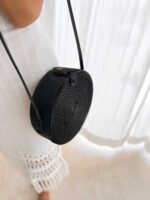 torebka crossbody okrągła czarna