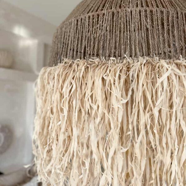 abażur lampa boho z frędzlami 80cm