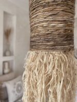lampa boho brązowa frędzle