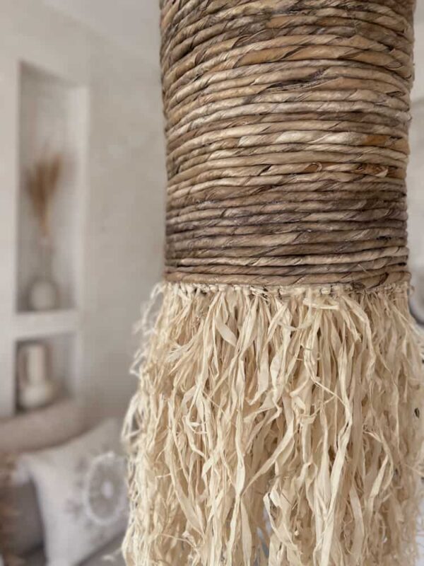 lampa boho brązowa frędzle