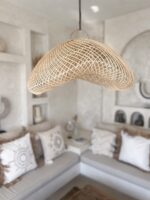 lampa rattanowa wisząca boho
