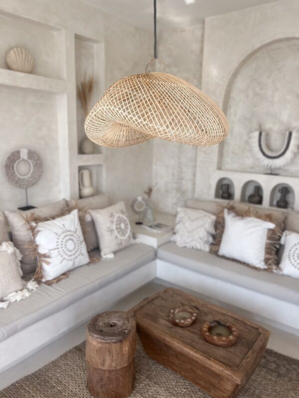 lampa rattanowa boho wisząca