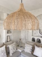 lampa rattanowa boho wisząca