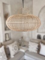 lampa rattanowa wisząca jasna