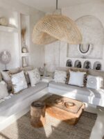 duża lampa rattanowa boho wisząca