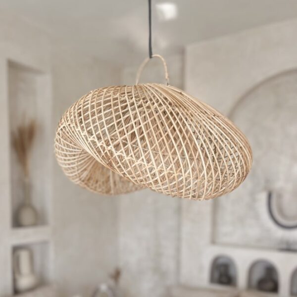 lampa boho rattanowa