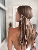 diadema boho pióra