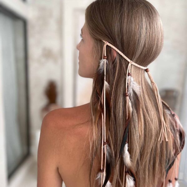diadema boho pióra