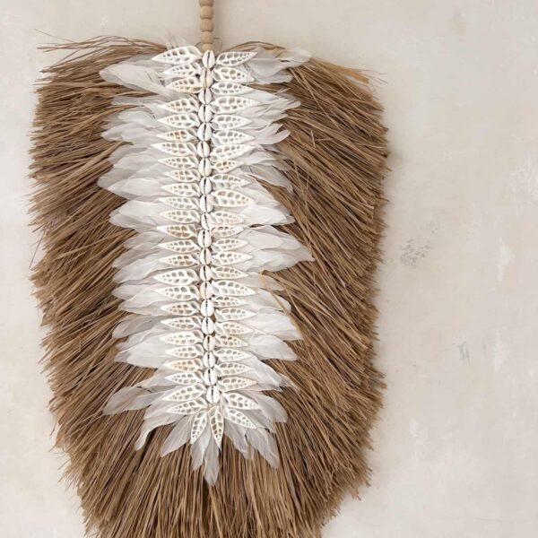 dekoracja boho scienna z muszli