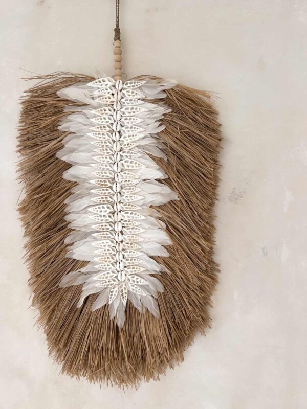 dekoracja boho scienna z muszli