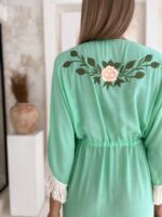 tunika plażowa boho miętowa