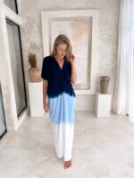 luźna sukienka na lato niebieska