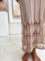 Sukienka Pleciona TAMU Beżowa - Image 5