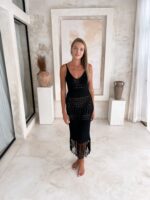 sukienka z frędzlami boho