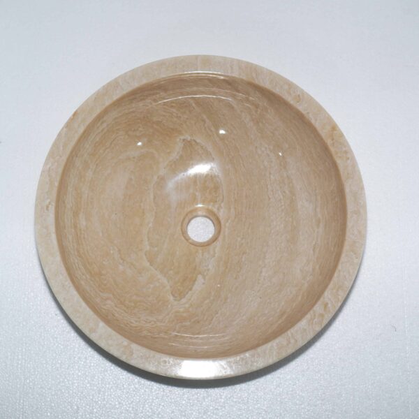 umywalka okrągła z onyksu