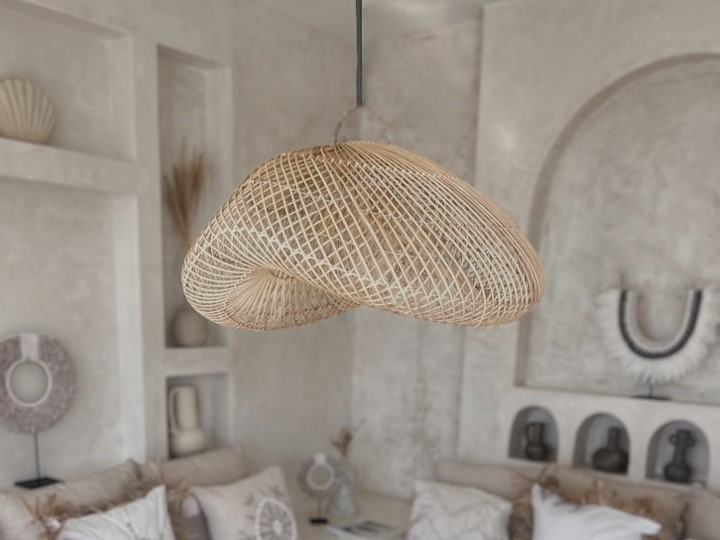 lampa rattanowa boho
