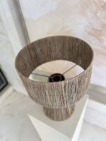 lampka nocna boho pleciona naturalna