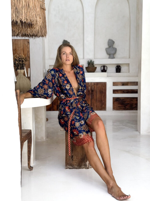 narzutka plażowa szlafrok kimono