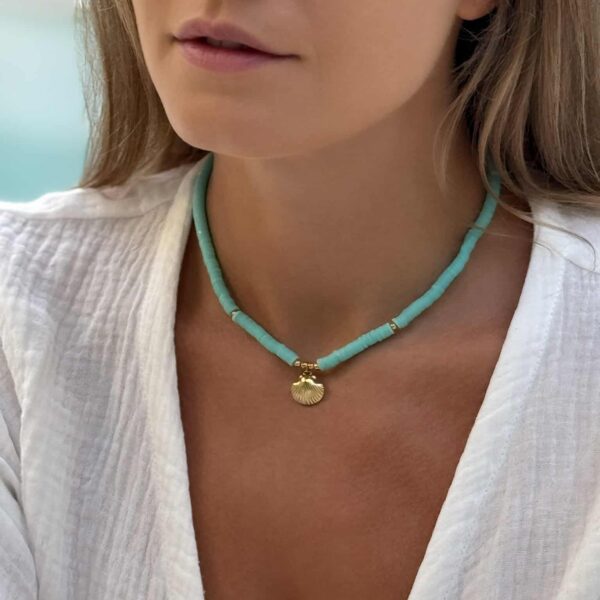 naszyjnik choker z muszelką