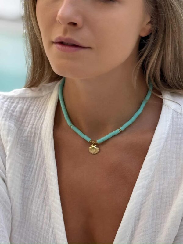 naszyjnik choker z muszelką