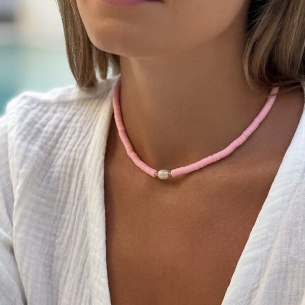 choker z perłą