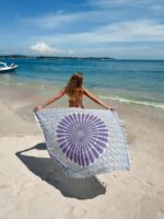 chusta na plaże pareo z frędzlami