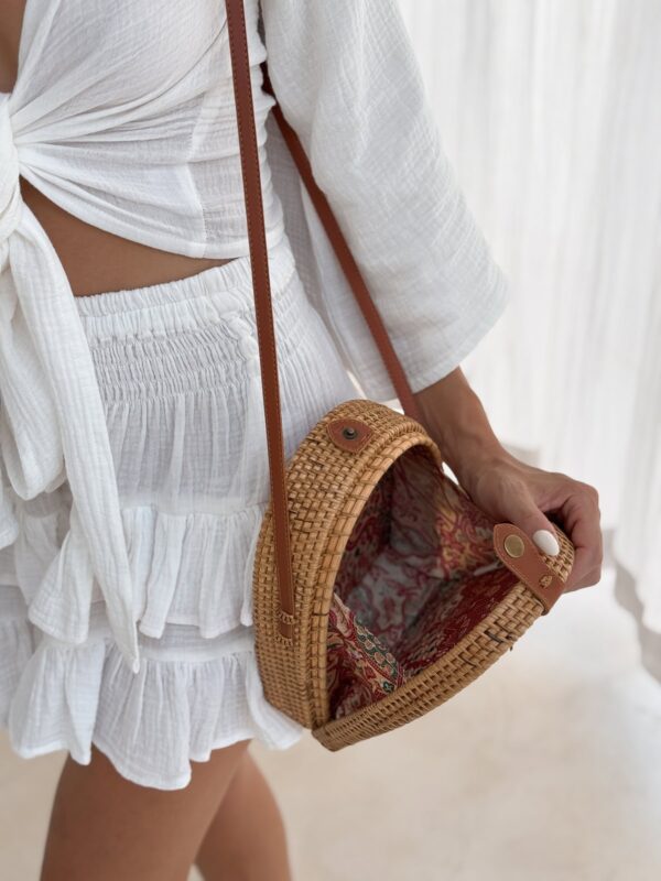 listonoszka boho rattanowa