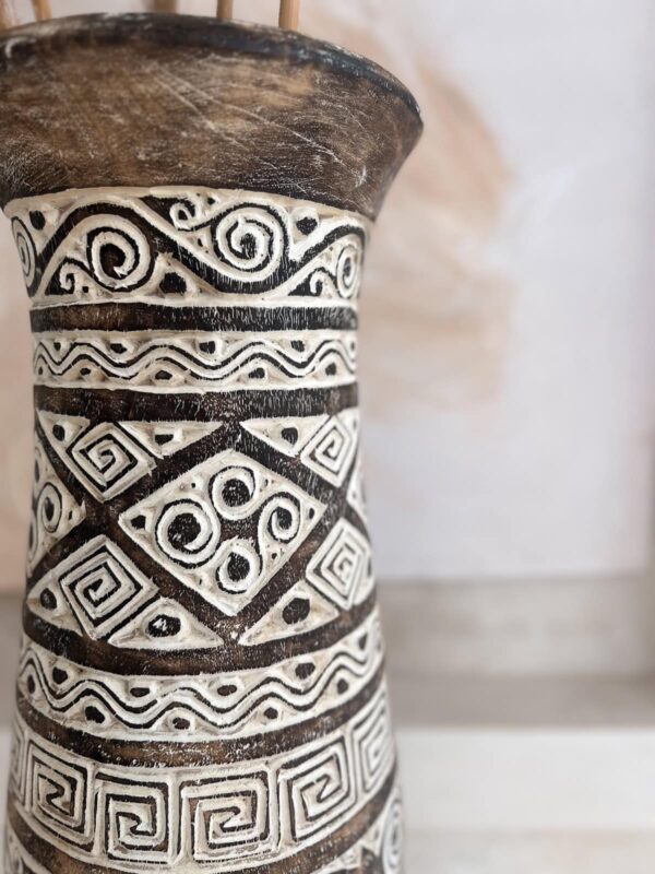wazon boho z drewna