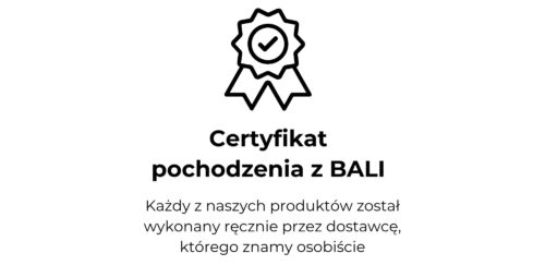 Certyfikat pochodzenia z BALI