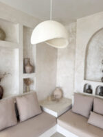 lampa stone biała japandi