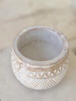 doniczka z drewna boho