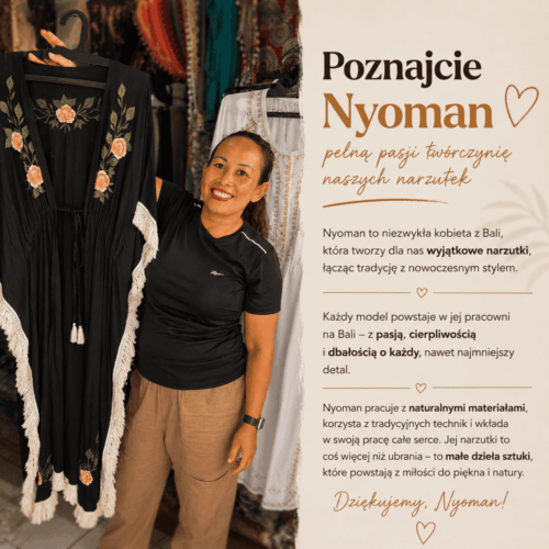 Nyoman producentka naszych narzutek z Bali
